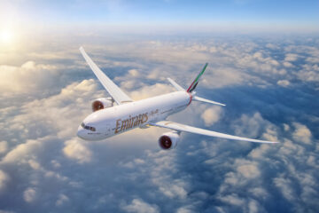 an airplane flying in the sky