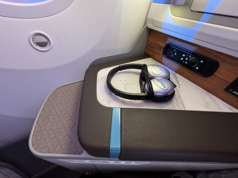 headphones on a seat
