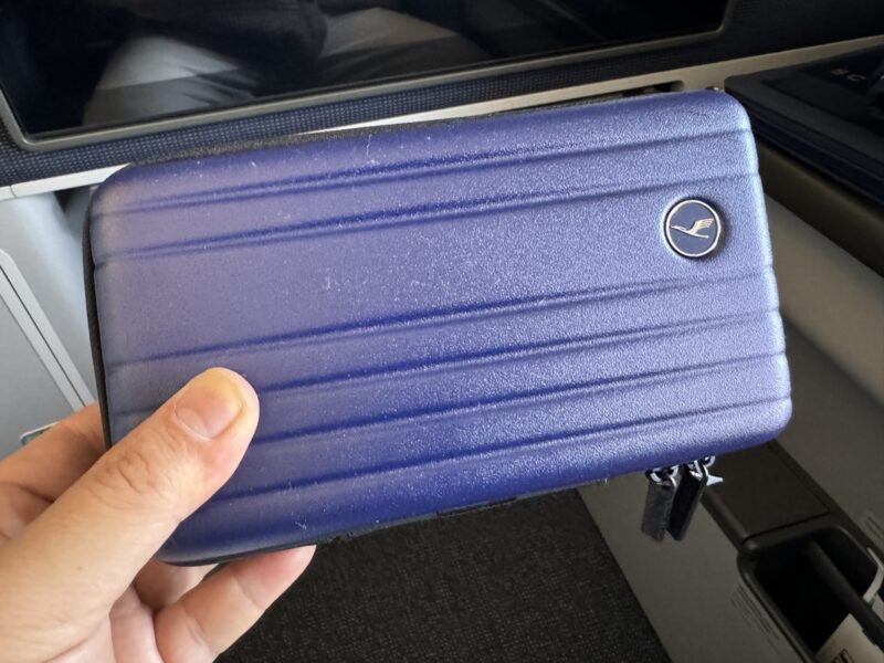 Amenity kit on Lufthansa Allegris Flight