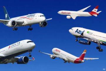 a group of airplanes in the sky