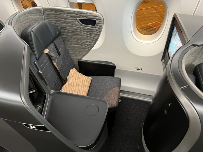 a seat in a plane