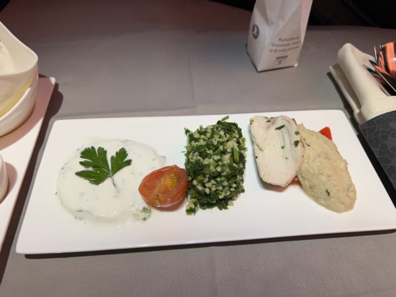 a plate of food on a table