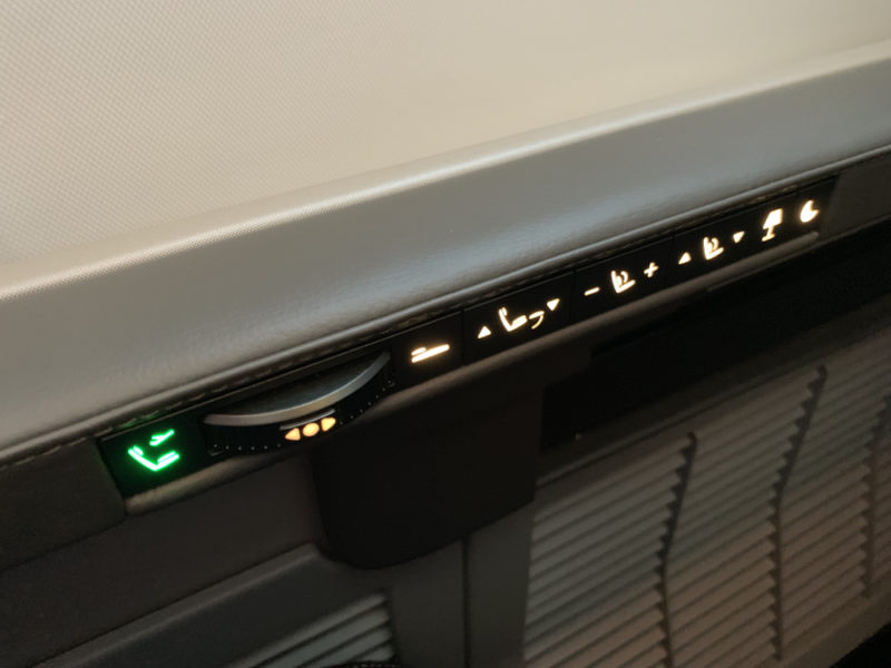 a close up of a seat