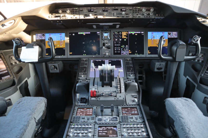 the inside of a plane