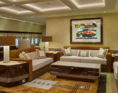 a room with a couch and coffee table