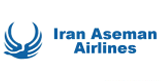 a logo with blue text